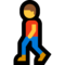 Person Walking emoji on Microsoft